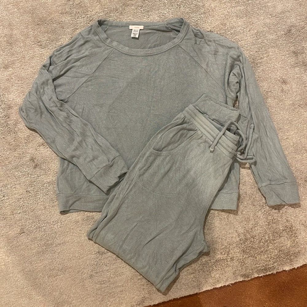 Eberjey Jogger Set in Sage Green